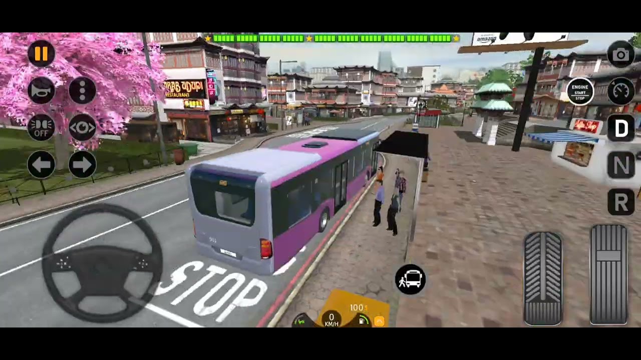 Bus simulation game gameplay 