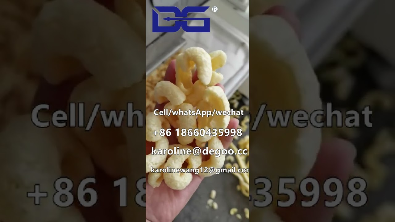 Meiji Karl cheese curls corn puff snacks machine Meiji light salt curl food extruder  #extruder #dg