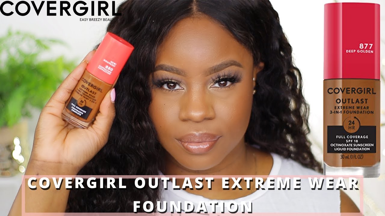 Covergirl OUTLAST EXTREME WEAR 3 in 1 Foundation w/ SPF | Oily Skin Wear Test & Review | Brown Skin