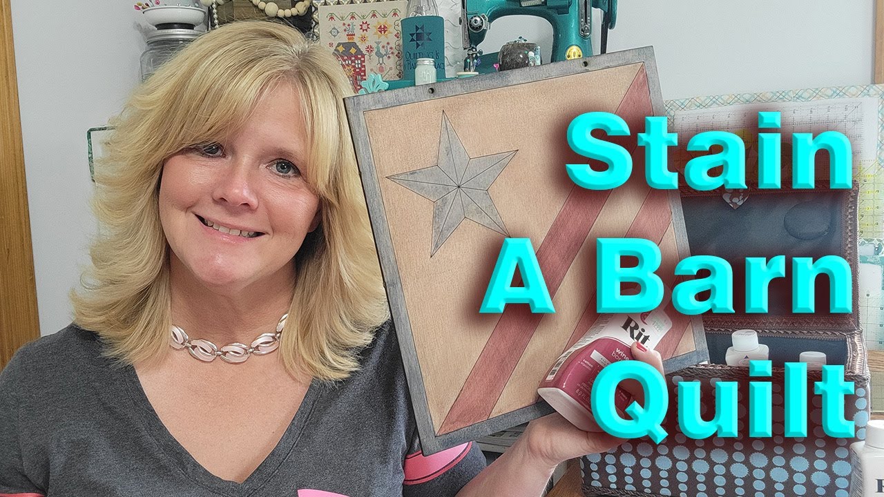 How to Stain a Wooden Barn Quilt | Easy DIY Home Décor!