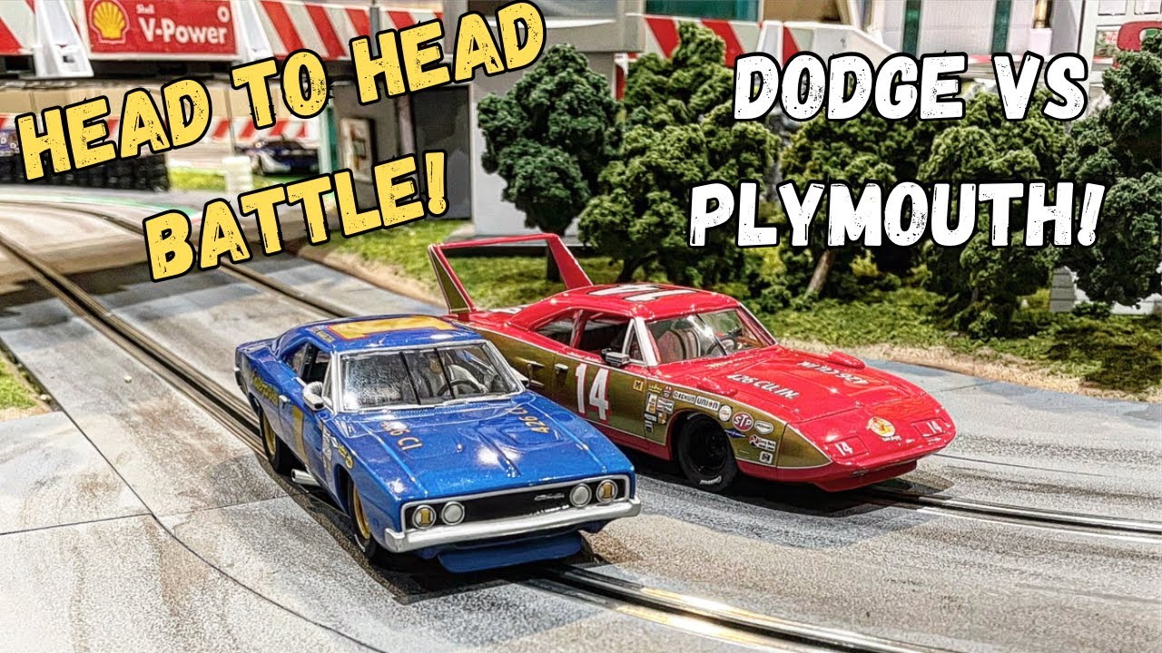 Dodge Charger 500 VS. Plymouth Superbird! Carrera Digital 132 Head 2 Head!