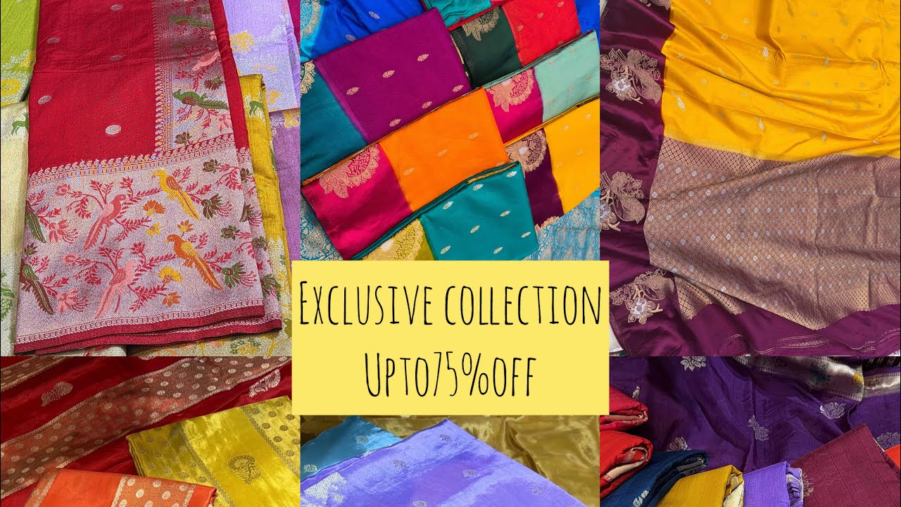 Boutique Owners Alert ! 😮Exclusive Banarasi silk sarees ✨ On Cheapest Rate 😱 Upto 75% less😱