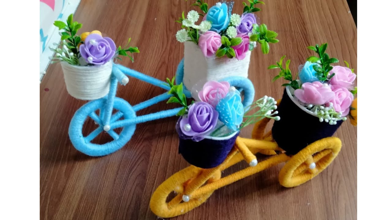 DIY newspaper craft ideas with paper | easy craft ideas | cycle making craft ideas