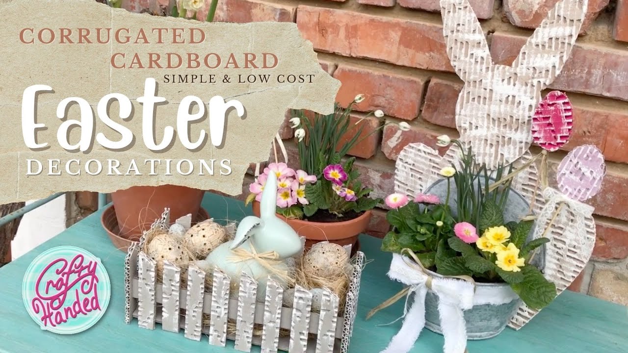 Rustic Corrugated Cardboard EASTER Decorations
