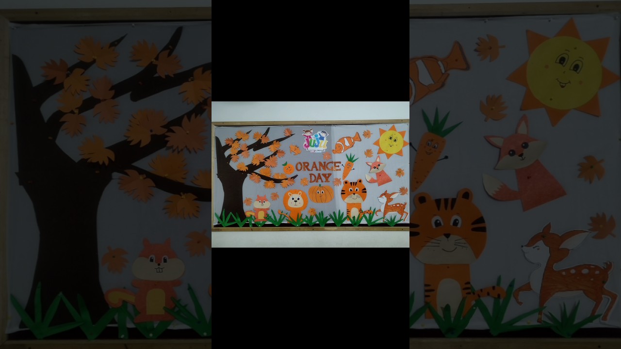 Orange day board decoration #shortstrending #shortsfeed #decorationideas