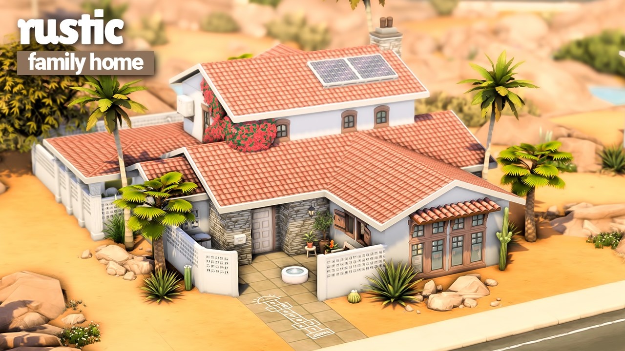 RUSTIC FAMILY HOME 🌵 The Sims 4 Speed Build || Save File