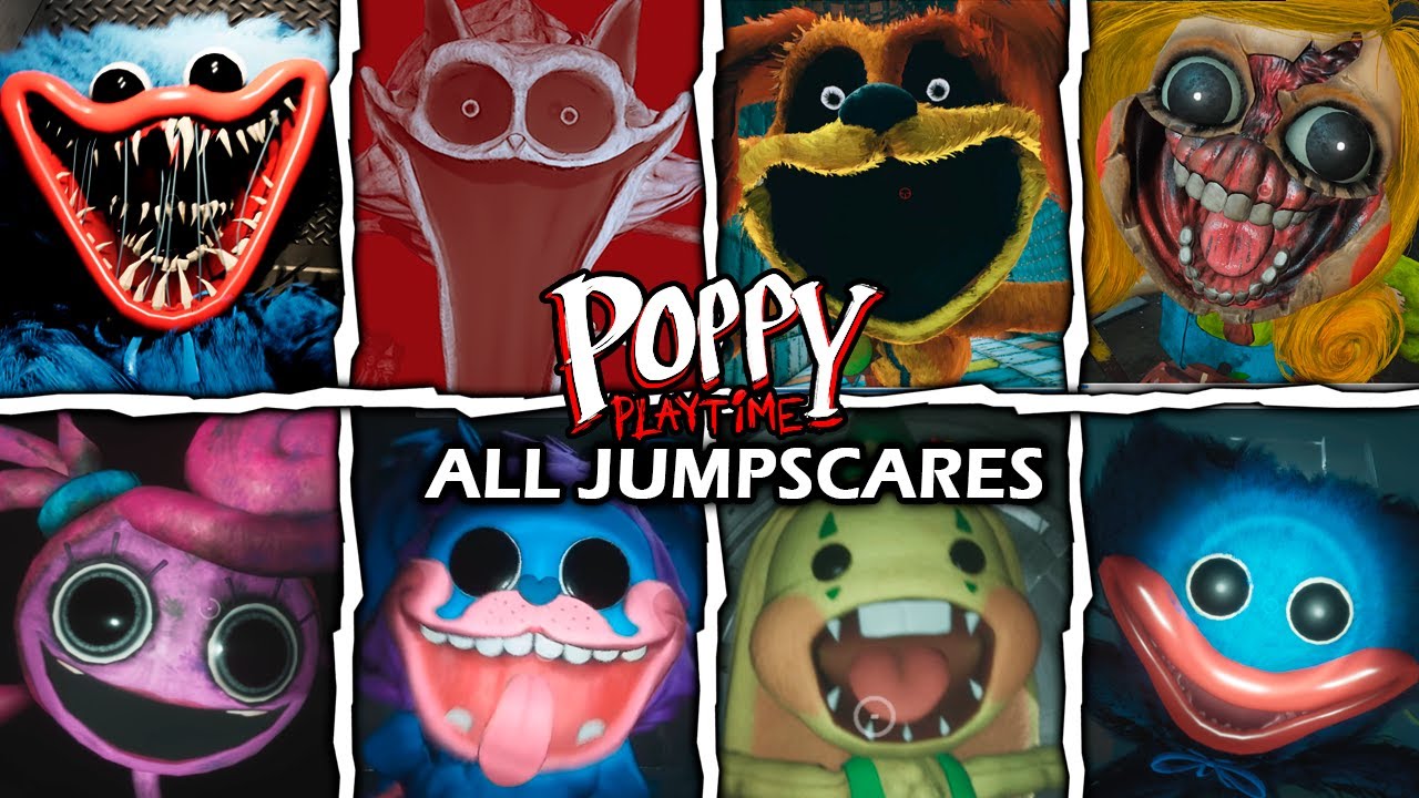 Poppy Playtime: Chapter 1, 2, 3 - ALL JUMPSCARES FROM EVERY CHAPTERS