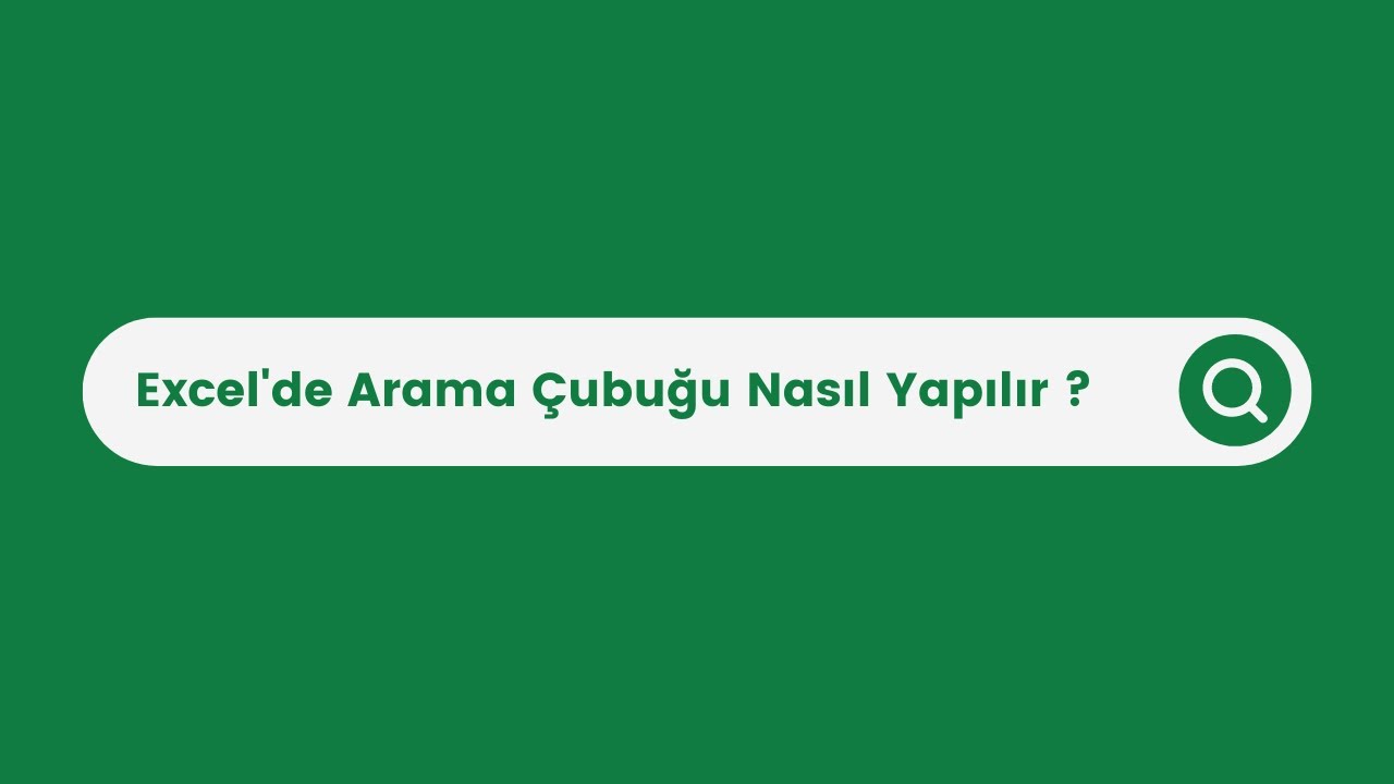 #Excel - Arama Çubuğu ile Filtreleme Yapmak - (VBA) - [EXCEL751]