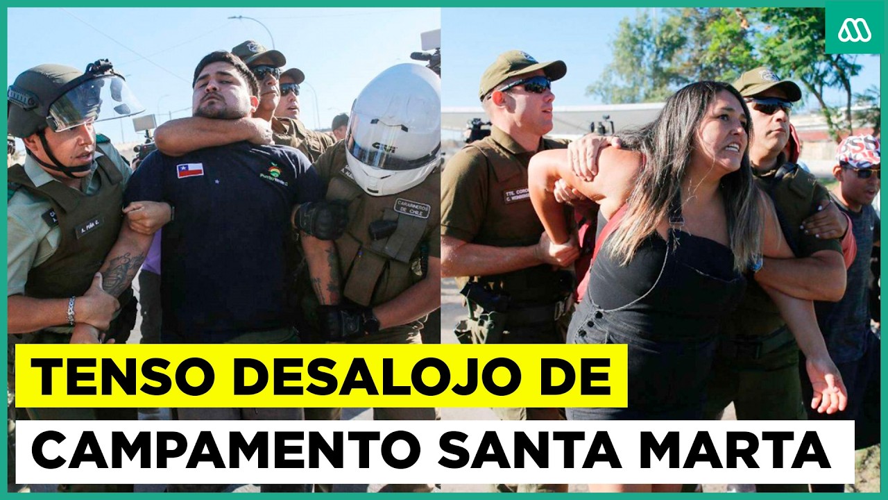 Enfrentamientos y disturbios marcan desalojo de toma Santa Marta en Maipú: al menos 5 detenidos