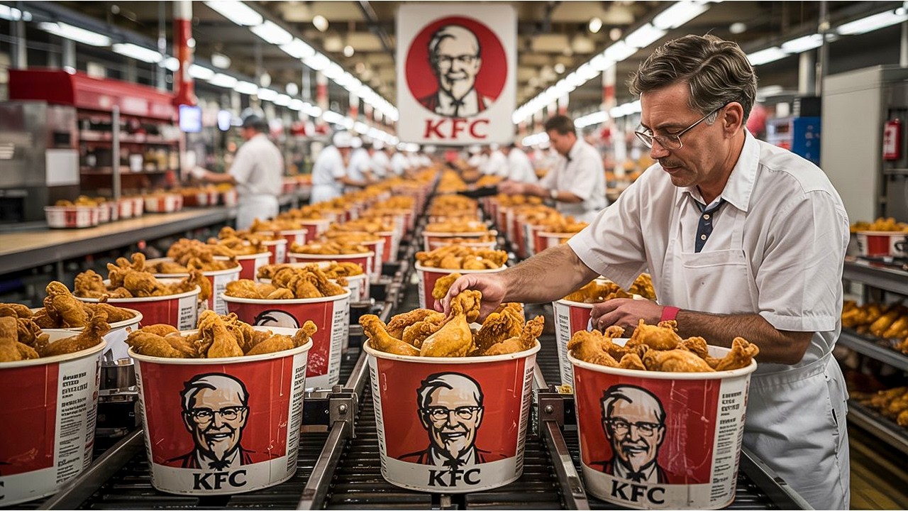 كيف يتم تصنيع دجاج كنتاكي داخل المصنع &ndash; KFC Factory