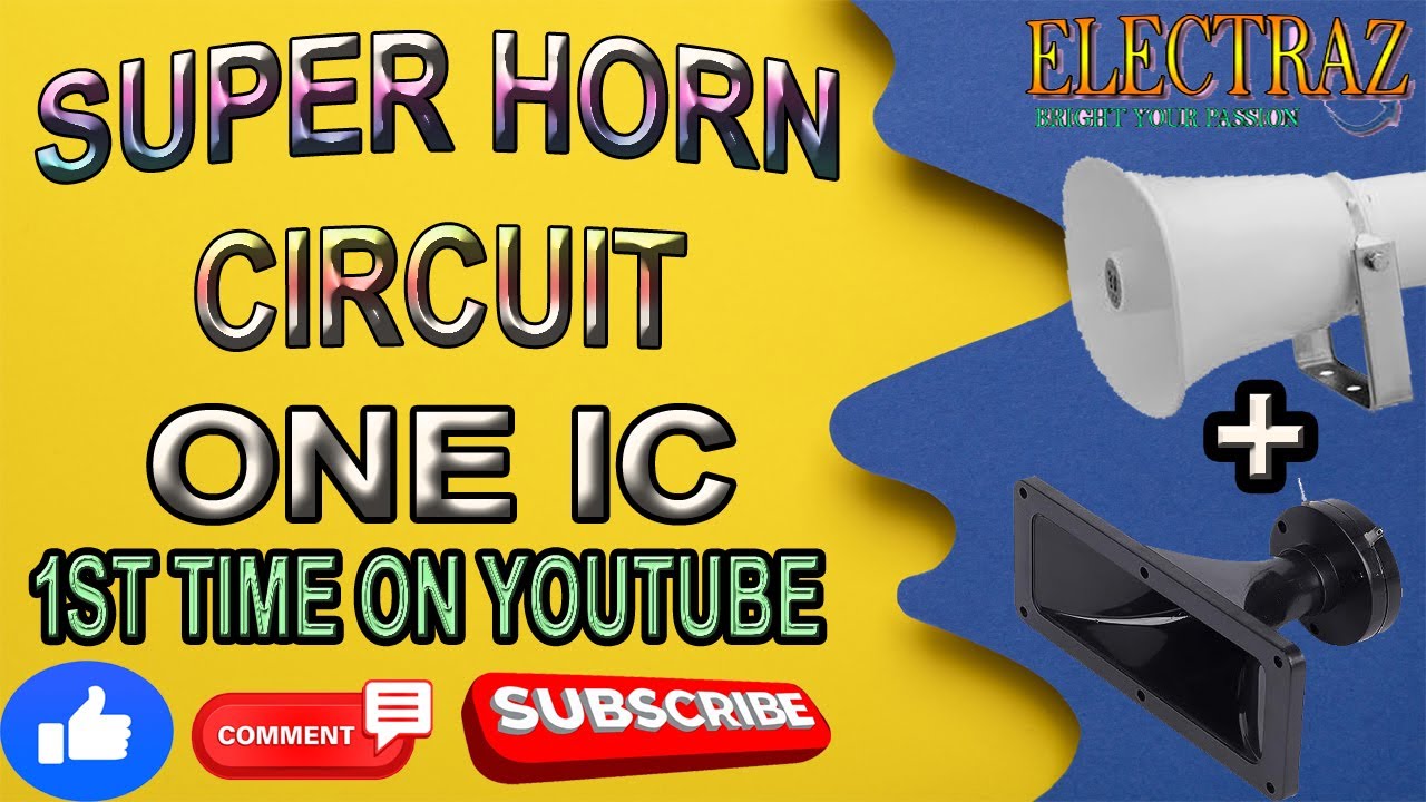 SUPER HORN CIRCUIT // SINGLE IC// BOOSTING WITH PRESSURE//#PRESSUREBORD #circuit #trending