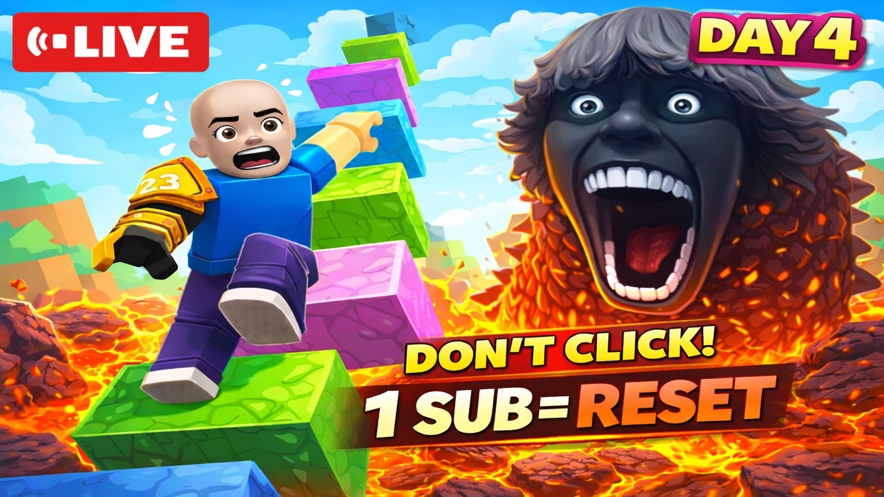 🔴 Climb Worm Tower LIVE - 1 SUB = RESET! DAY 4 #roblox #shorts