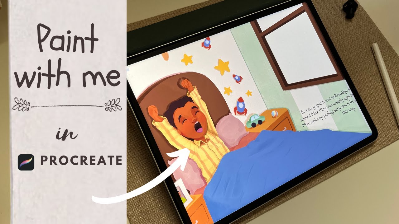 Paint a children's book spread with me in Procreate on the ipad!