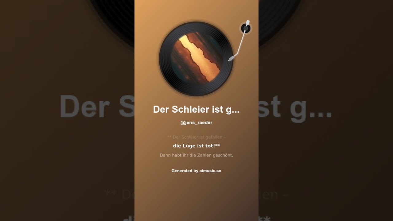 Der Schleier ist gefallen