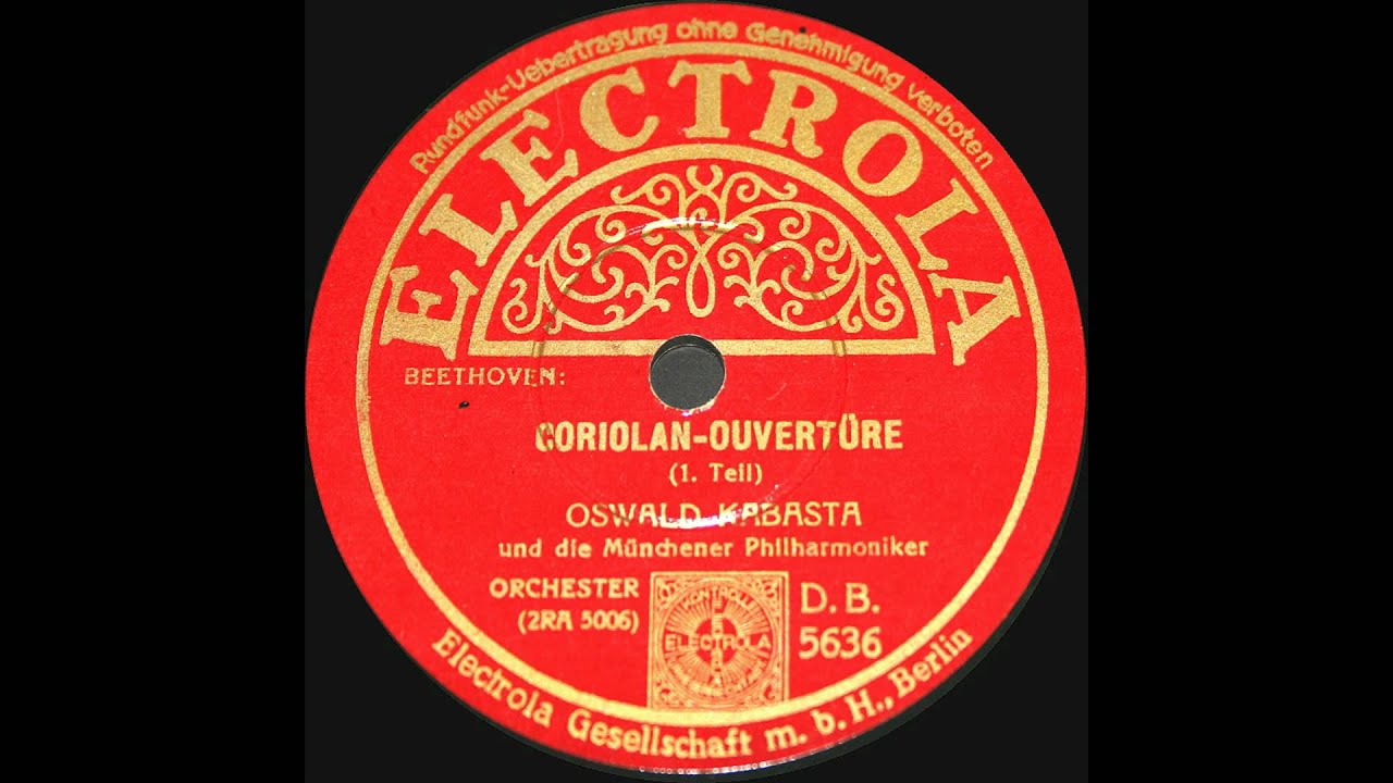 Oswald Kabasta Beethoven Coriolan Ouverture (1941)