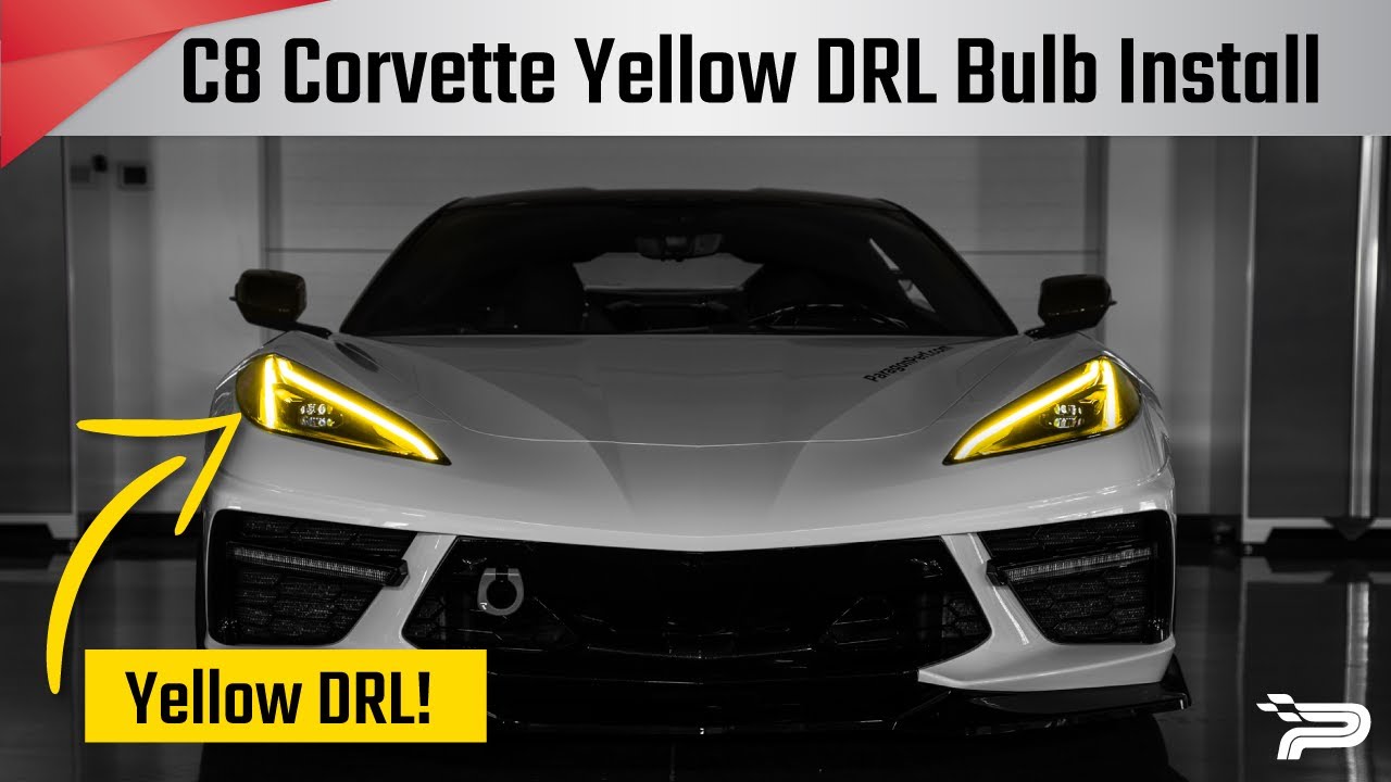 Motorsport Yellow C8 Corvette Daytime Running Lights Install! - Easy DIY - Paragon Performance
