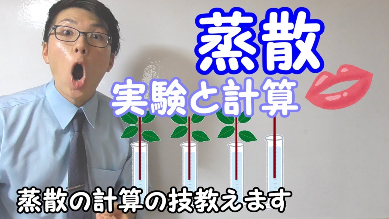 【中学理科】蒸散～実験と計算～ 1-5【中１理科】