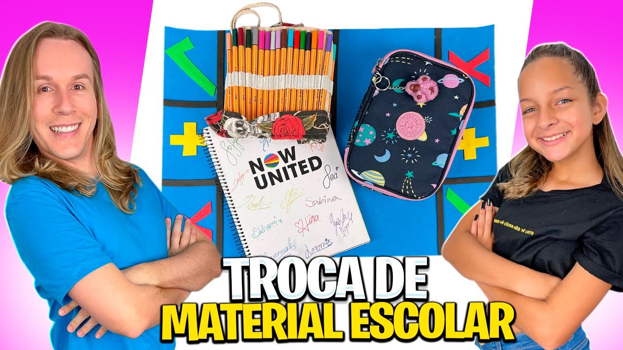 TROCAS DE MATERIAL ESCOLAR | TROCANDO MATERIAL ESCOLAR | Tio Lucas e Laila Show