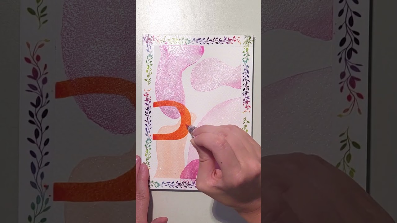 Easy Abstract Art for Everyone | Pink & Orange