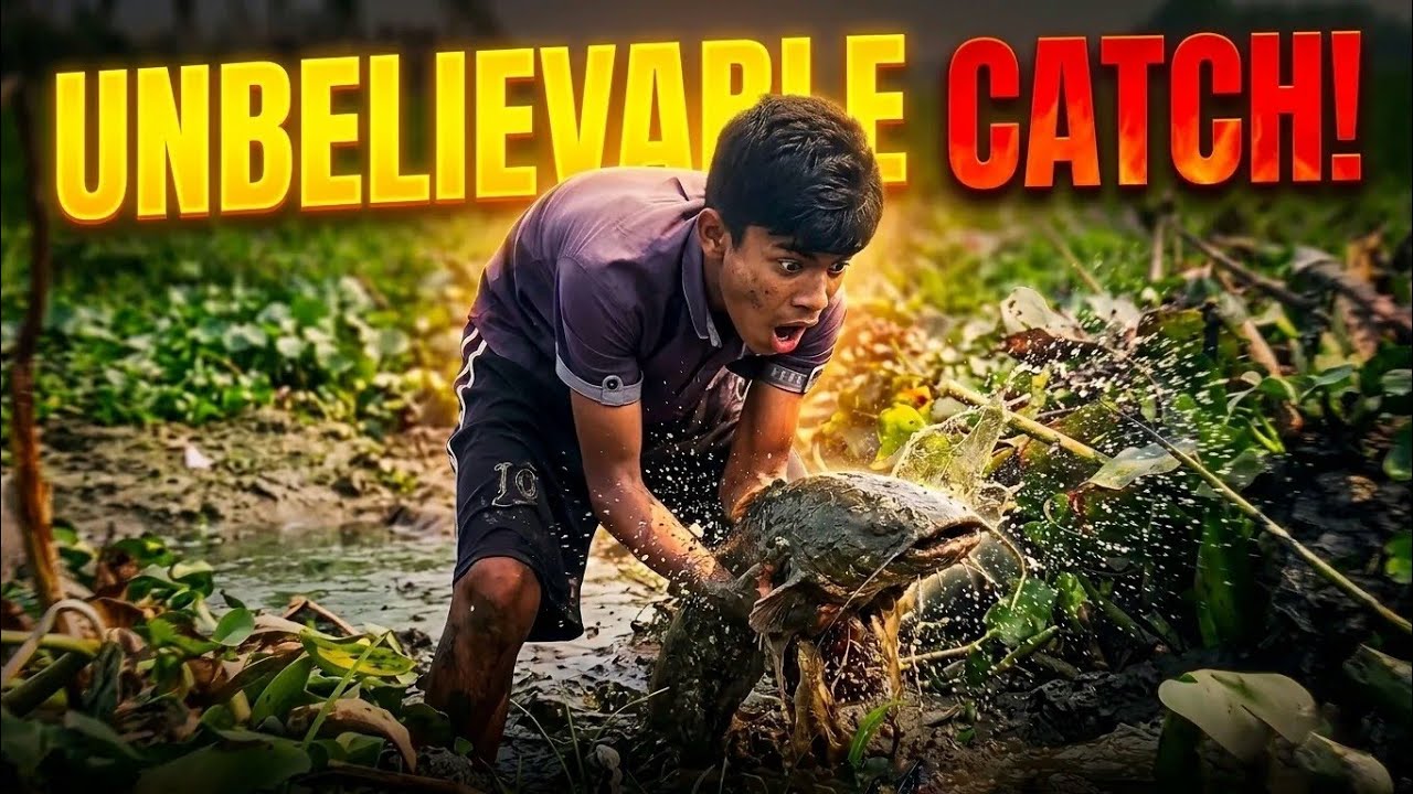 Village Boys Fishing in Muddy Water | Village Fishing Adventure in Rural Bangladesh #handfishing