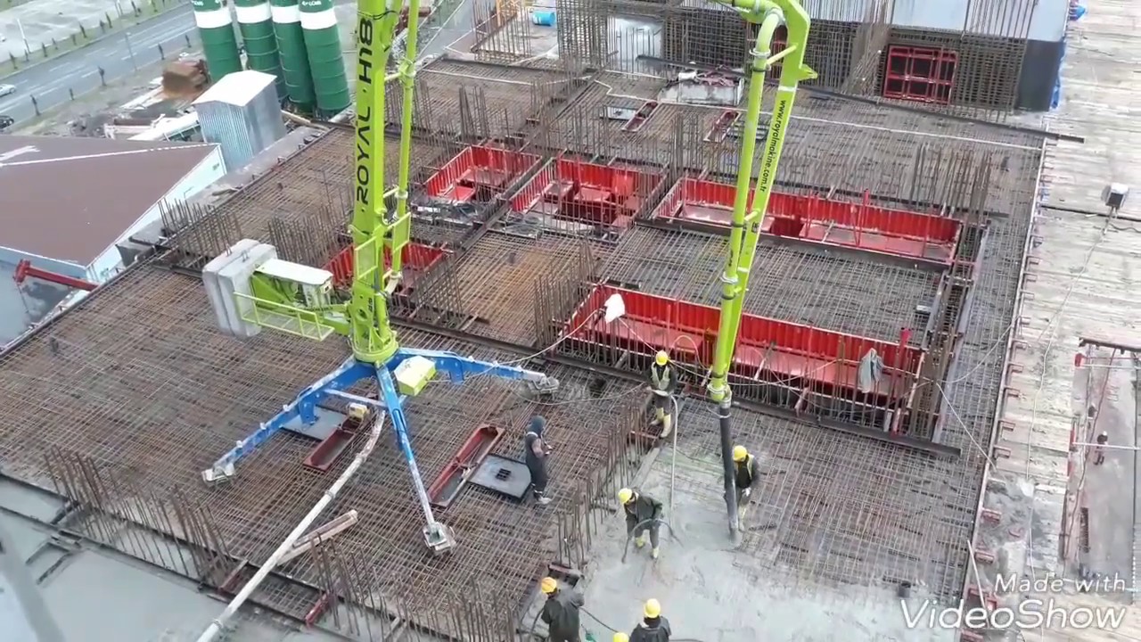 schwing concrete pump & royal concrete distributor