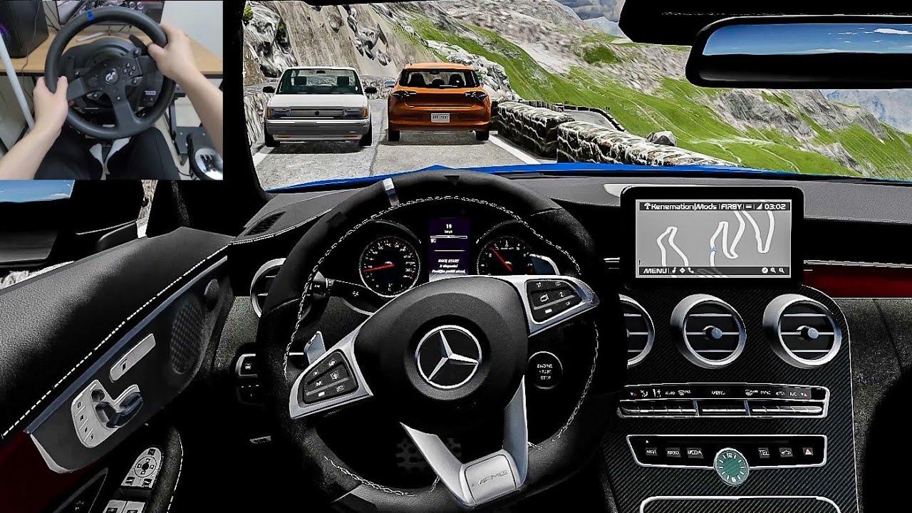 BeamNG Drive - Mercedes Benz C63s AMG Coupe [Steering Wheel gameplay]