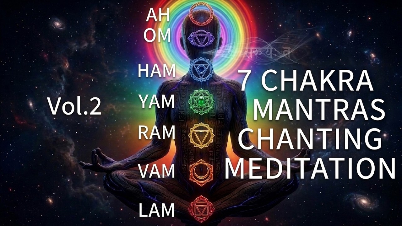 7 CHAKRAS MANTRA CHANTING MEDITATION 🔴🟠🟡🟢🔵🟣⚪Vol.2