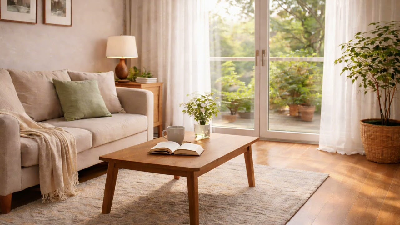 Calm Relaxing Piano Background Music | Peaceful Daytime Ambience for Home & Reading