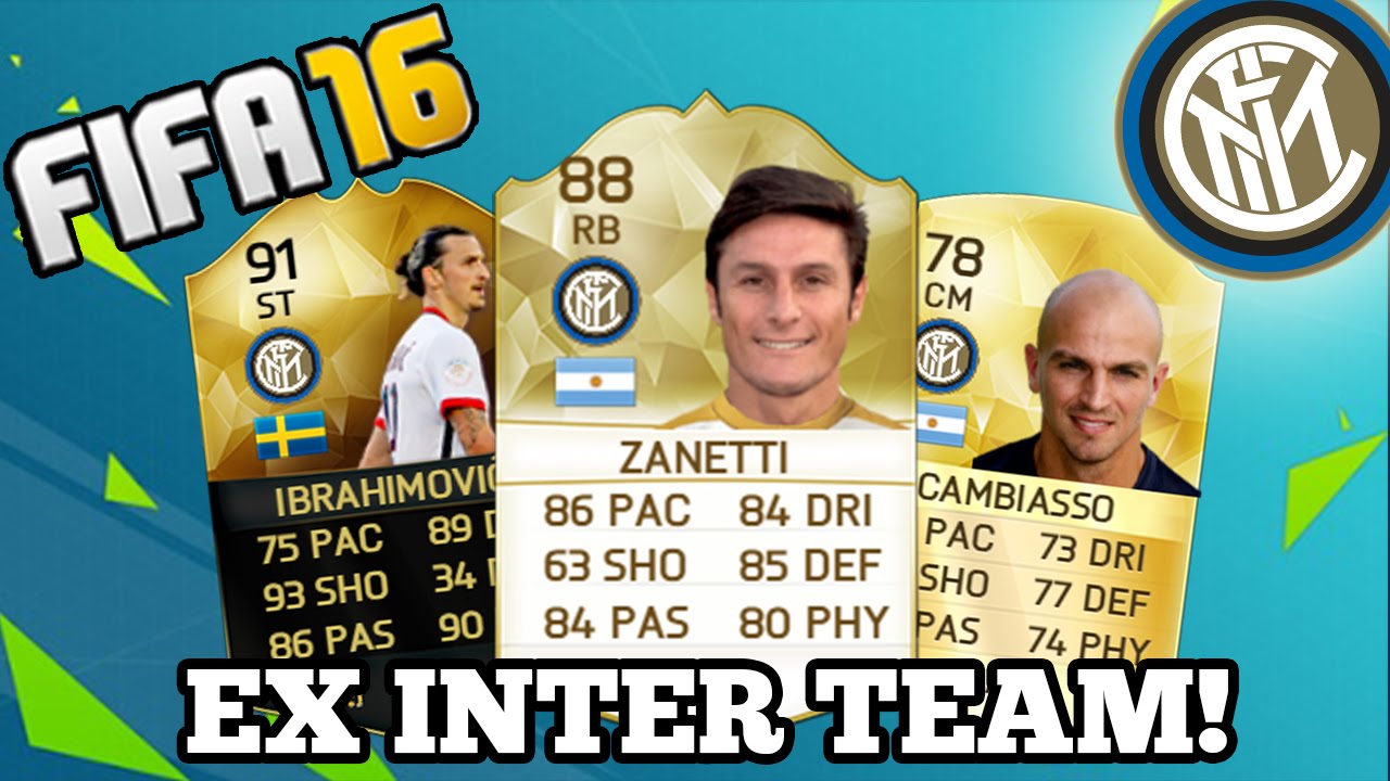 FIFA 16 EX INTER MILAN TEAM!!