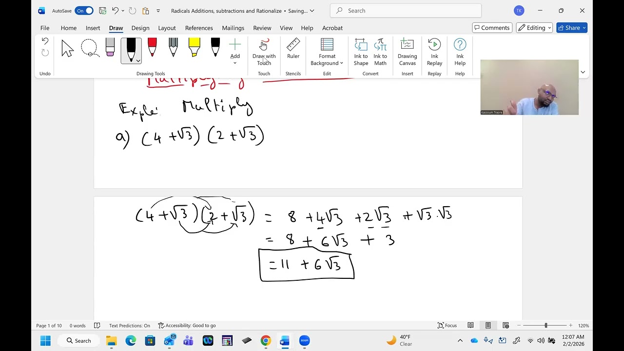 Rationalize and adding Radical Terms