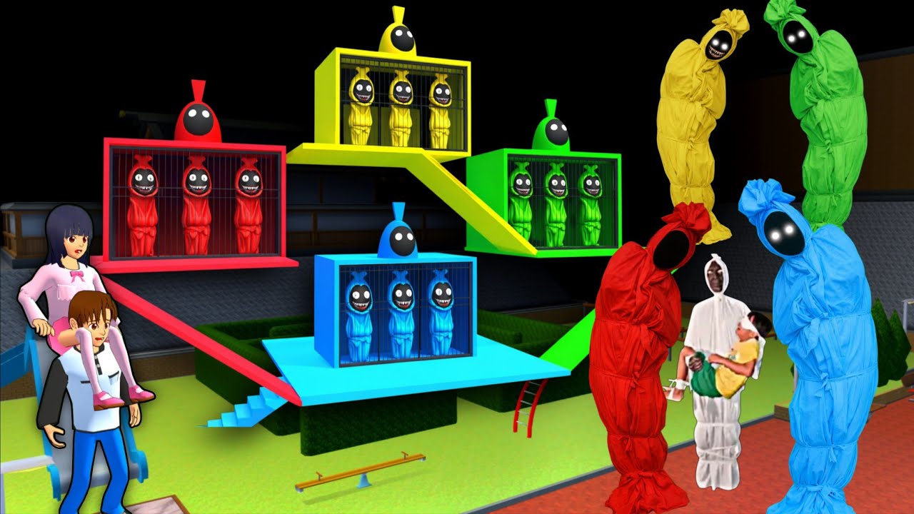 Yuta Mio Buat PENJARA HANTU EEE A ENGKOL WARNA WARNI | Sakura School Simulator