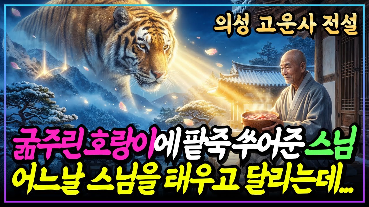 [불교이야기] 굶주린 호랑이에게 팥죽을 쑤어준 스님, 며칠 뒤 방문 앞에 놓인 것은?ㅣ의성 고운사 전설ㅣ자면서 듣는 불교이야기ㅣ불교소설
