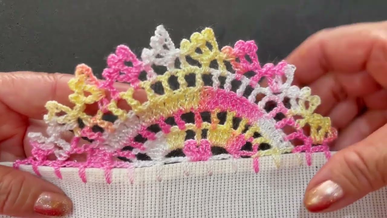 🤩¡FANTÁSTICA! ✌  PUNTILLA GRANDE  PARA MANTEL🎀 PUNTILLA 252 👀 orillas para serviletas a crochet