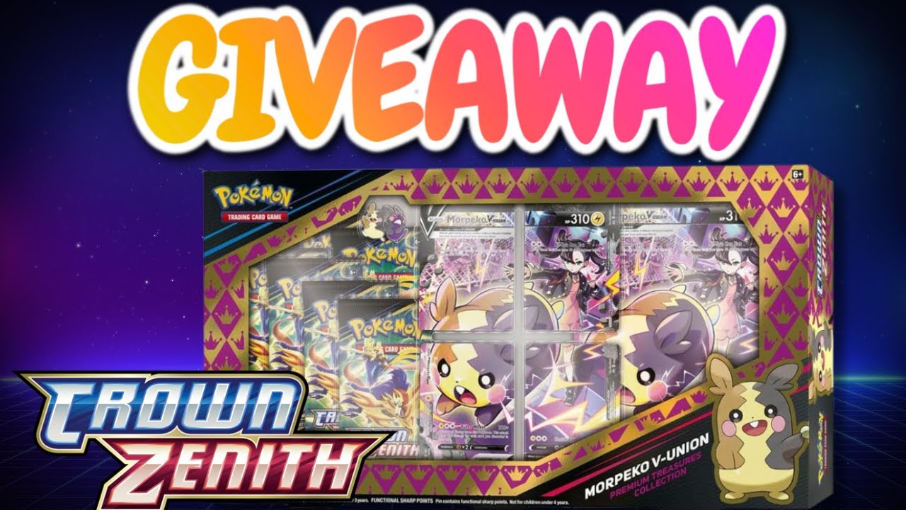 Pokemon Sword & Shield Crown Zenith Morpeko V-Union Premium Treasures, Giveaway!!! Part 2/3