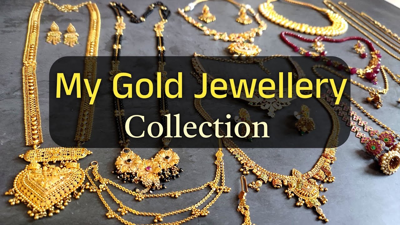 నా బంగారు ఆభరణాలు విత్ వేట్ తో సహా!|My Gold Jewellery Collection With Weight Telugu|Gold Collection