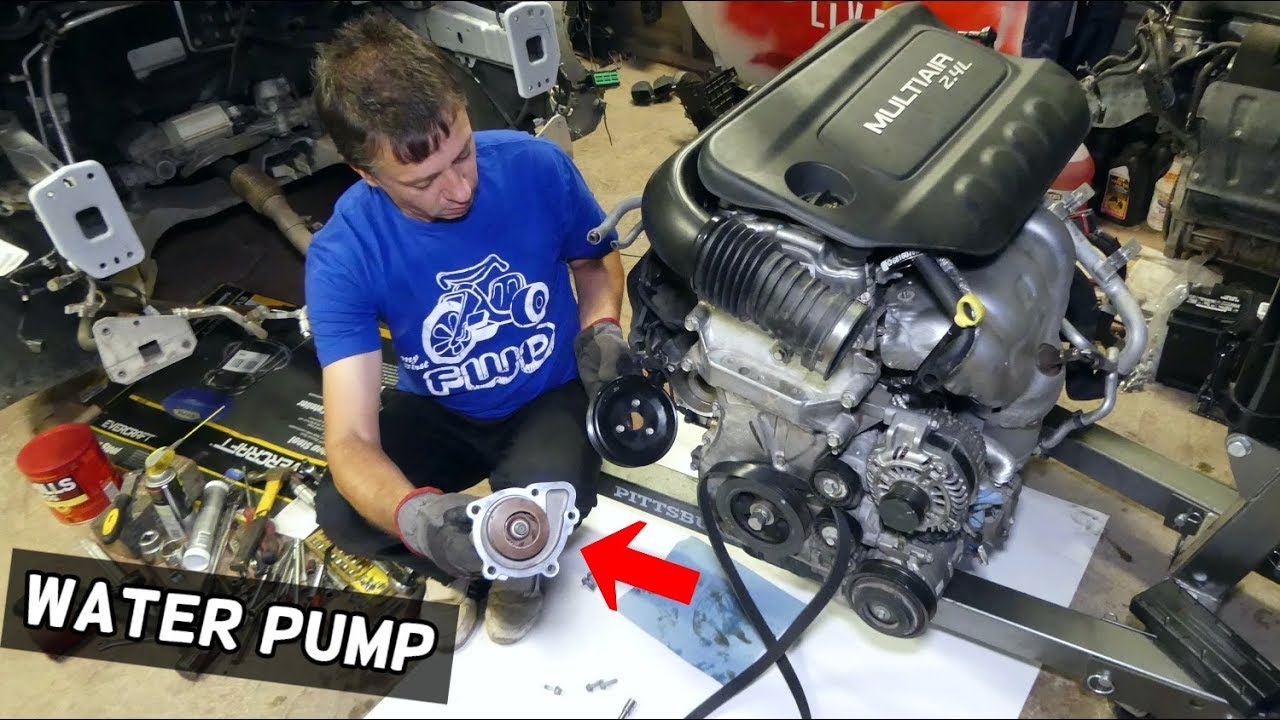 WATER PUMP REPLACEMENT REMOVAL JEEP CHEROKEE COMPASS RENEGADE 2.4 ENGINE