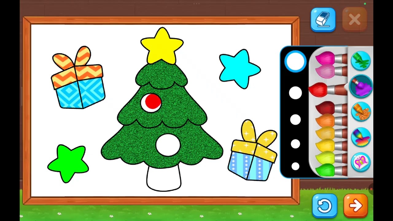 Coloring a Christmas Tree 🎄🎁 | Learn Colors for Kids | Holiday Coloring | Tiny Color Tales
