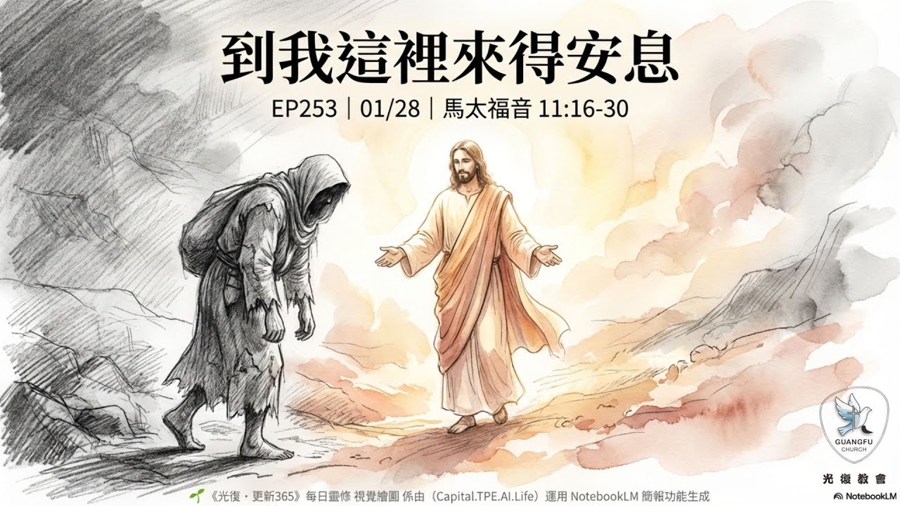 覺得活得好累、喘不過氣？耶穌這句「到我這裡來」，徹底釋放你的靈魂重擔｜太 11:16-30【CC字幕】🌱《光復·更新365》每日靈修 EP253