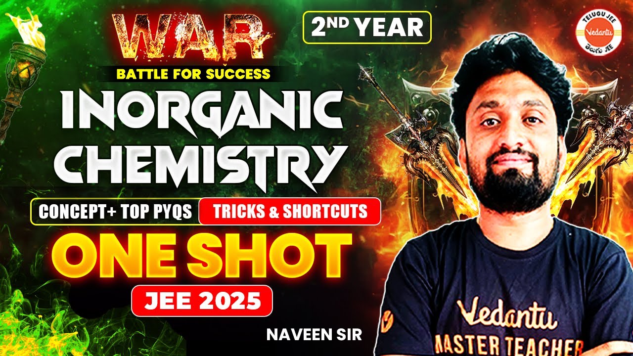 Inorganic Chemistry &ndash; One Shot | Concept + Top PYQs + Tricks | JEE 2025 by Naveen Sir