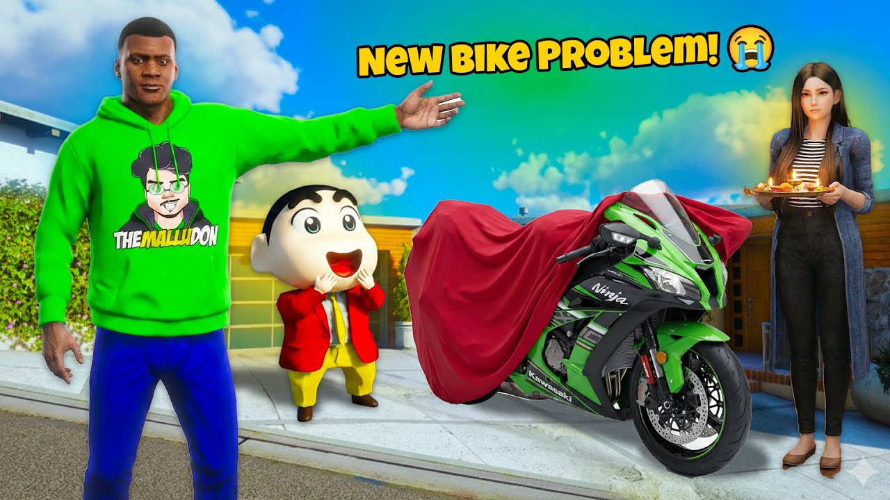 Franklin’s New Bike Goes Terribly Wrong! 😭🔥 Lottery Twist & ZX10R Entry | GTA 5 Malayalam | Shinchan