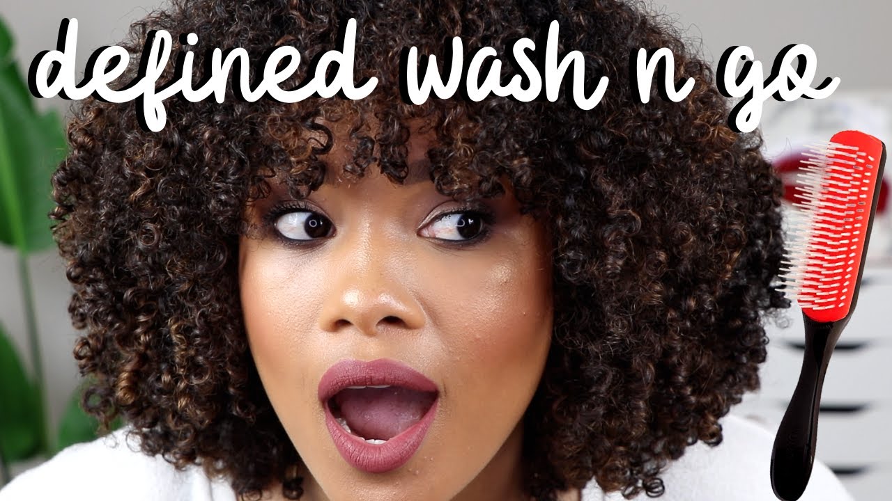 updated BEST wash n go product combo + using the denman brush on natural hair