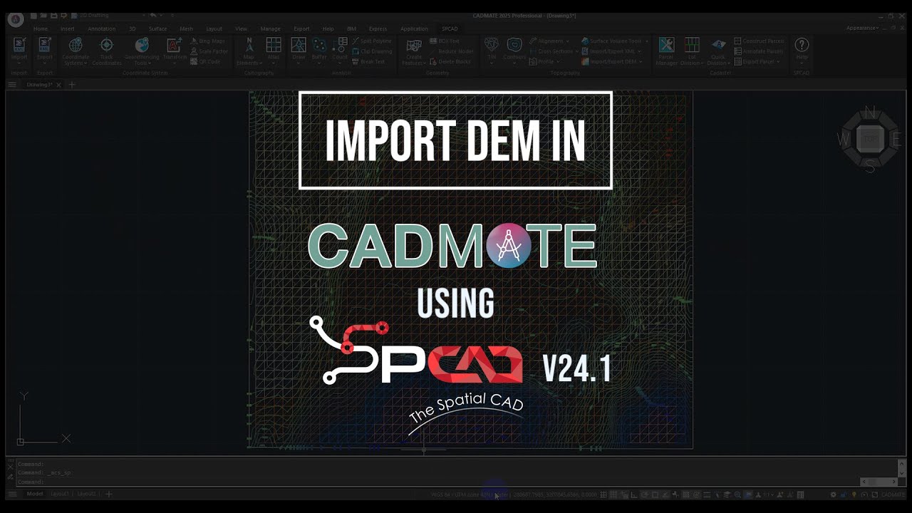 Import DEM in CADMATE using SPCAD
