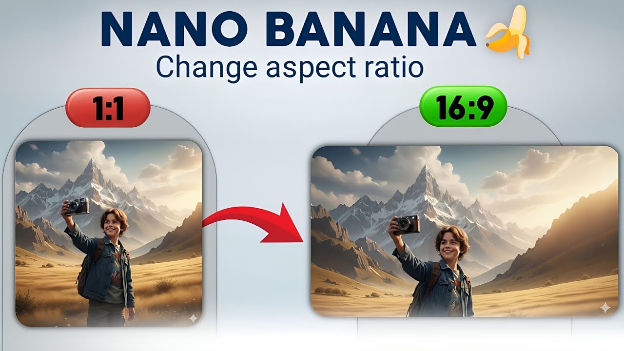 Nano Banana 🍌 Aspect Ratio Change | 9:16 to 16:9 in Just Seconds! ✅