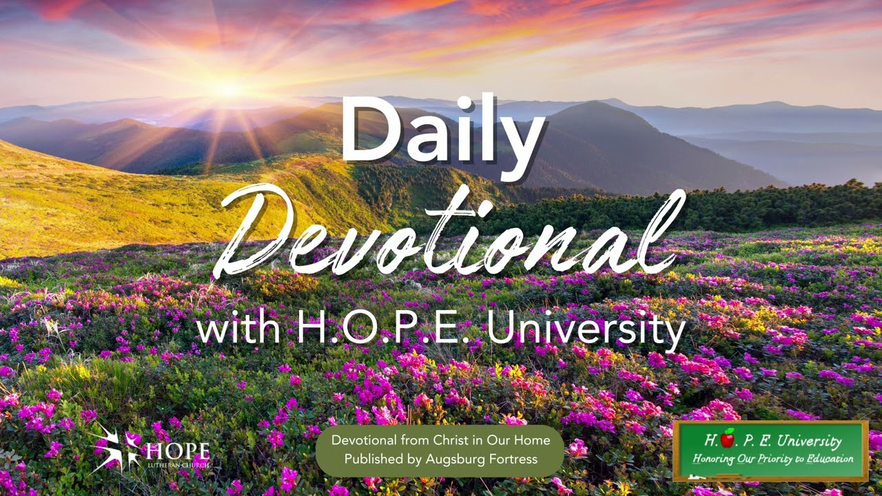 Daily Devotion January 3, 2026