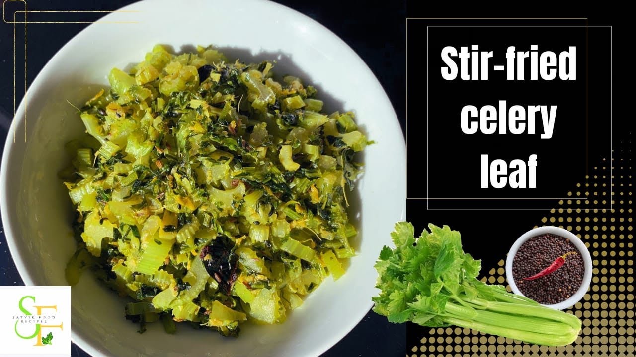 Don’t Throw Away Your Celery Leaves/Stir Fried Celery Leaf Quick And Easy Recipe/Satvik Food Recipes
