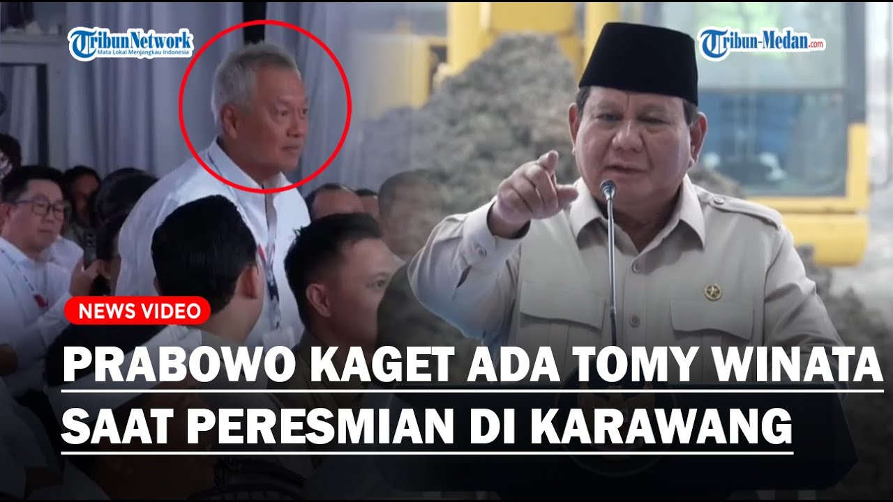 Prabowo: Muka Familiar, Kaget Ada Tomy Winata di Peresmian Industri Baterai Listrik di Karawang