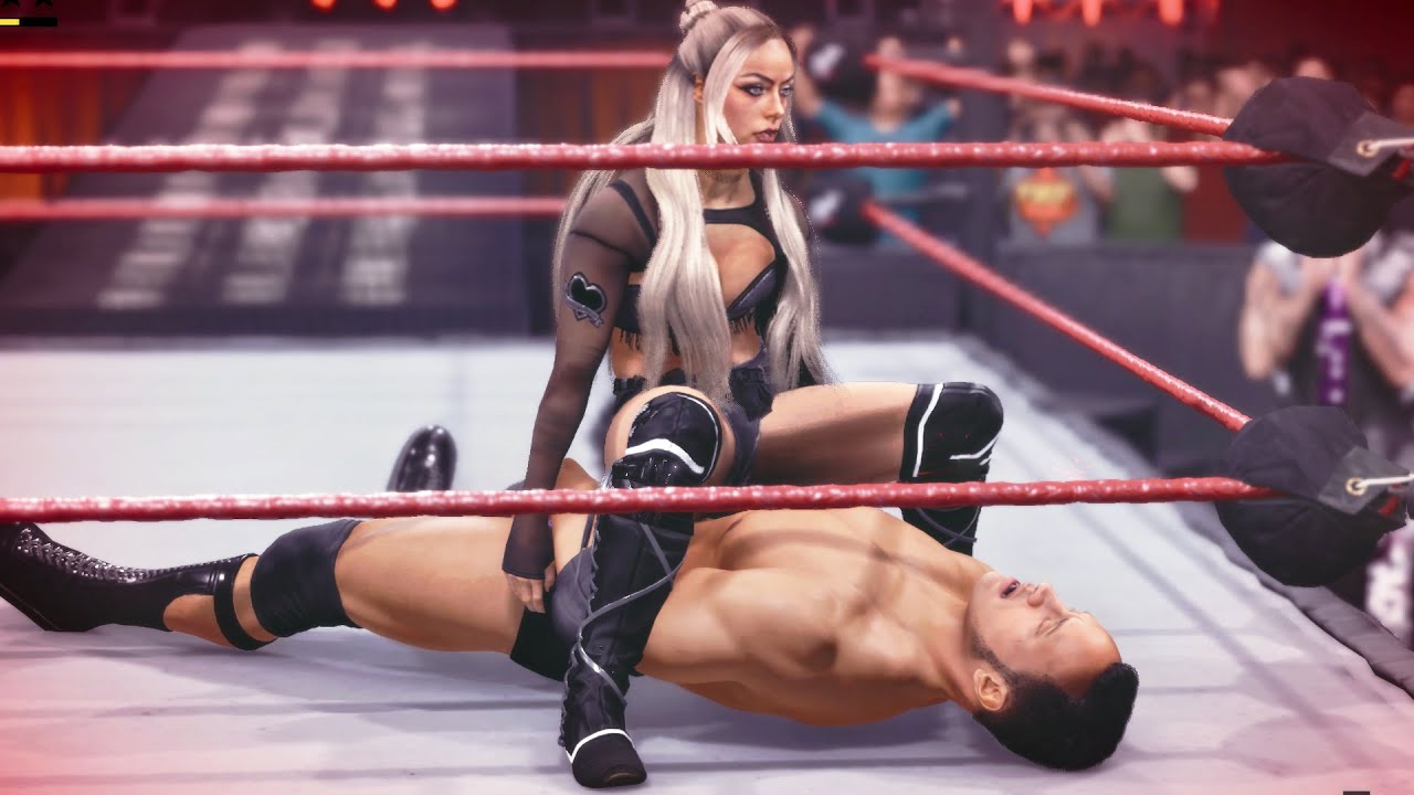 WWE 2k25 MODS: Liv Morgan vs The Rock rematch #intergender #wrestling #stinkface