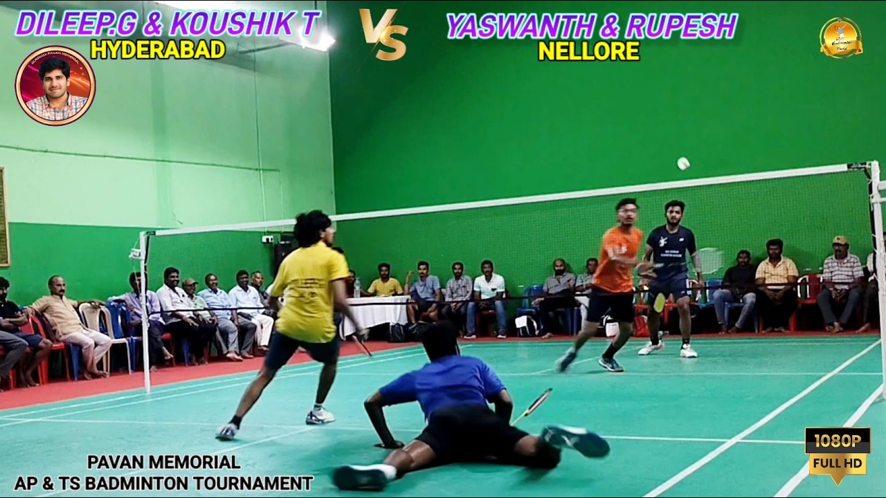 AP & TS | Badminton Tournament | Koushik T & Dileep G(Hyderabad) Vs Yaswanth & Rupesh(Nellore) | FG