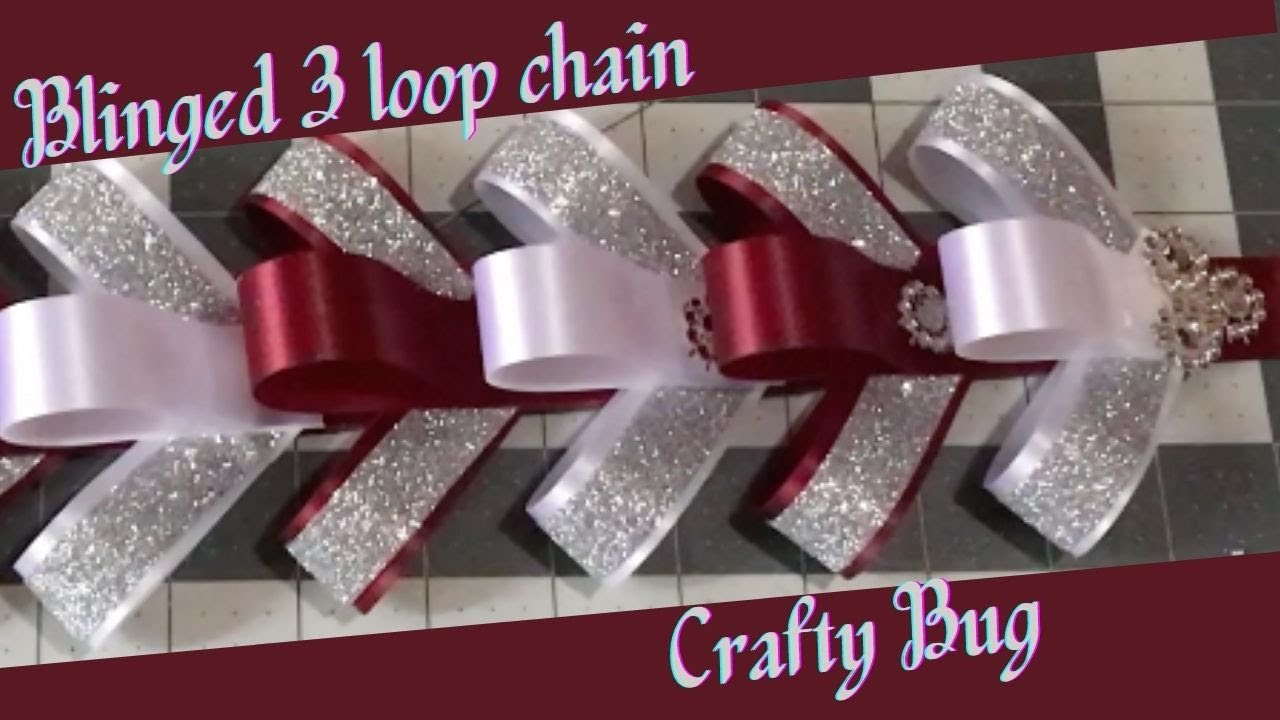 blinged triple loop chain. HOMECOMING MUM BRAIDS AND CHAINS