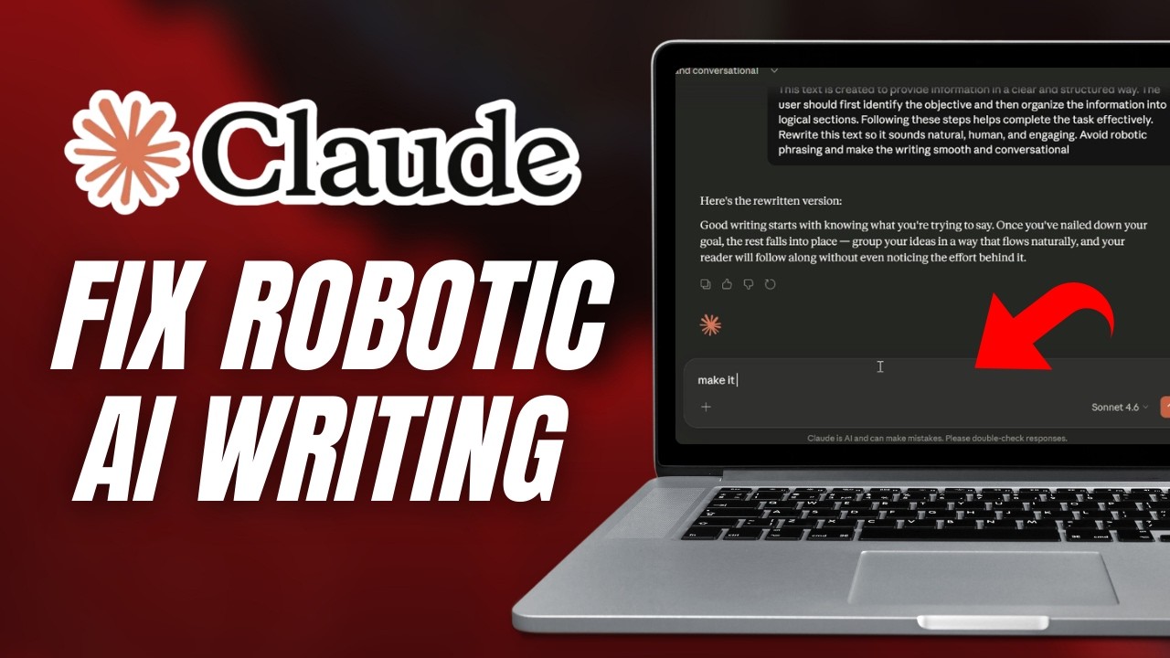 Fix Robotic AI Writing With This Claude Prompt Trick ✍️ Make AI Sound Natural